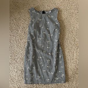 Floral black and white mini dress medium